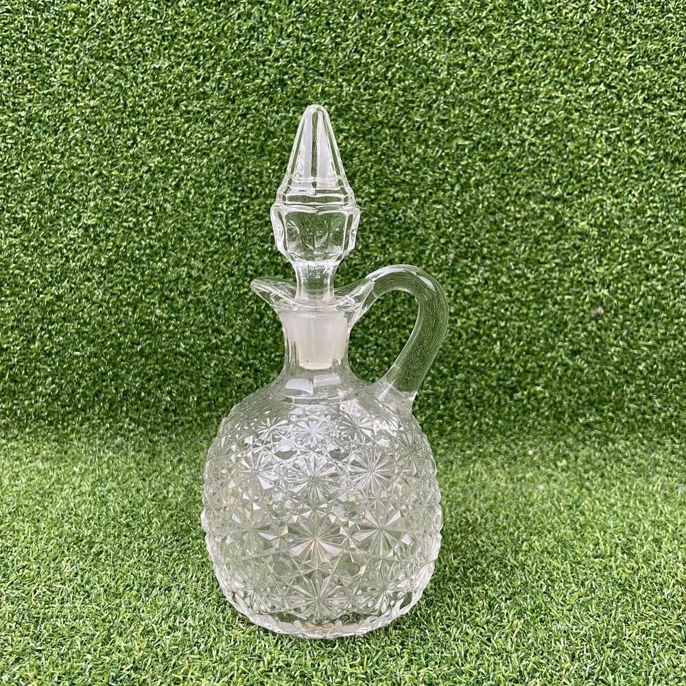 Vintage Crystal Glass Cruet Small Decanter